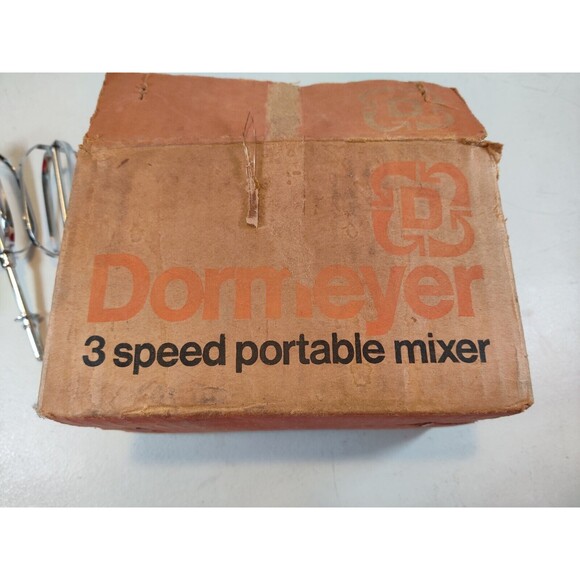 Vintage Dormeyer Hand Mixer Model HM7 Works Good-See Video-Avocado Green-W/Box - Picture 16 of 16